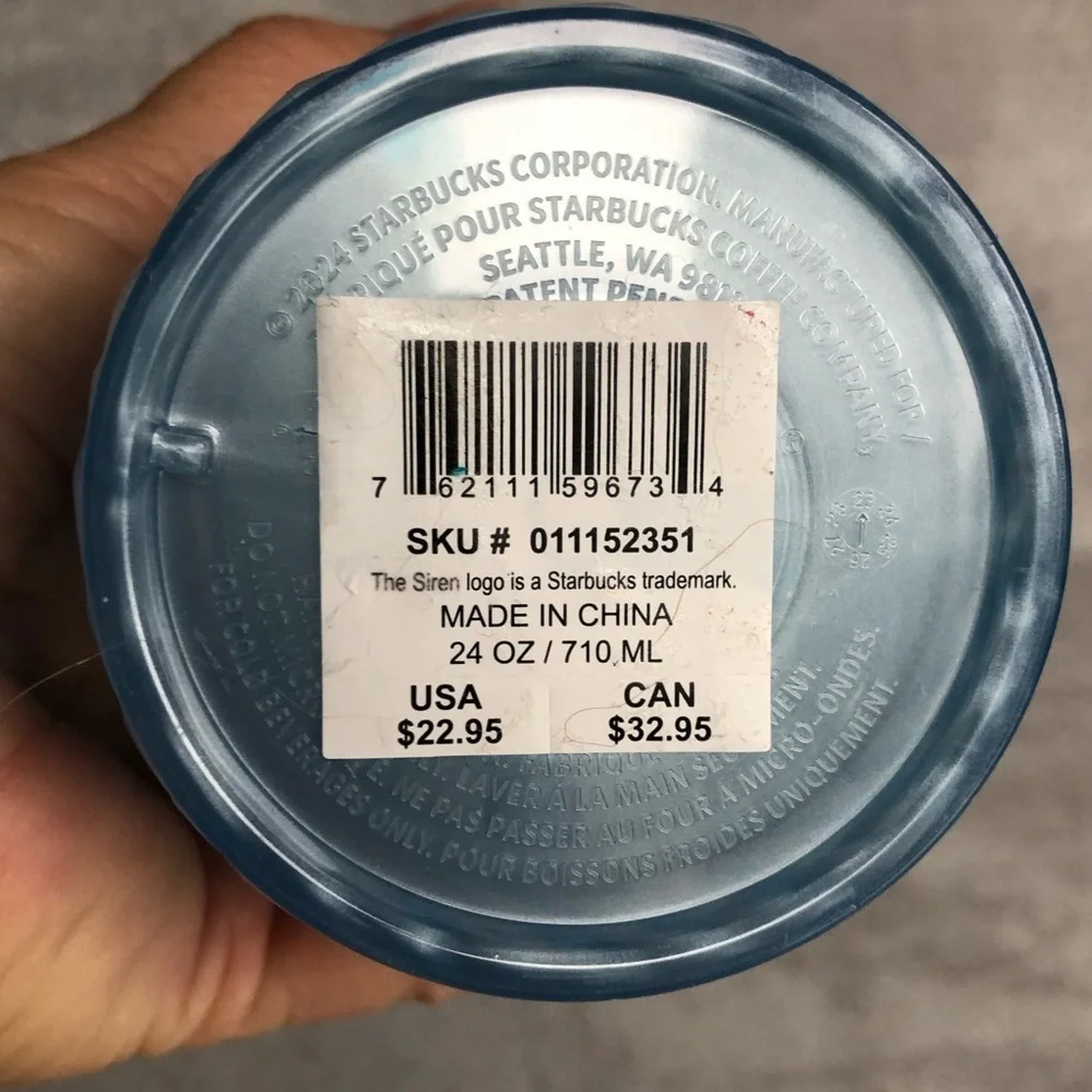 Starbucks NWT 24oz Blue Swirl Venti Tumbler